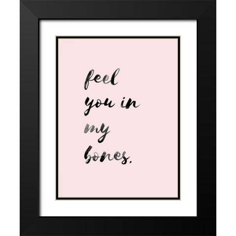 Moody Valentine I Black Modern Wood Framed Art Print with Double Matting by Caroline, Emma