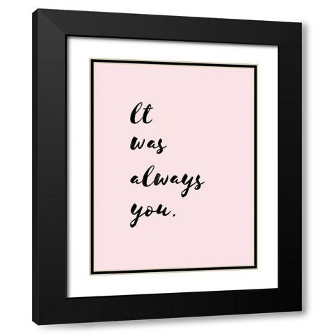 Moody Valentine II Black Modern Wood Framed Art Print with Double Matting by Caroline, Emma