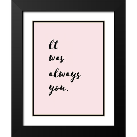 Moody Valentine II Black Modern Wood Framed Art Print with Double Matting by Caroline, Emma
