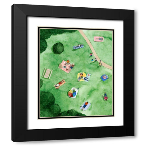 A Day in the Park I Black Modern Wood Framed Art Print with Double Matting by Popp, Grace