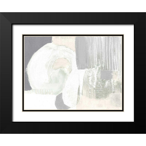 Neutral Curves I Black Modern Wood Framed Art Print with Double Matting by Goldberger, Jennifer