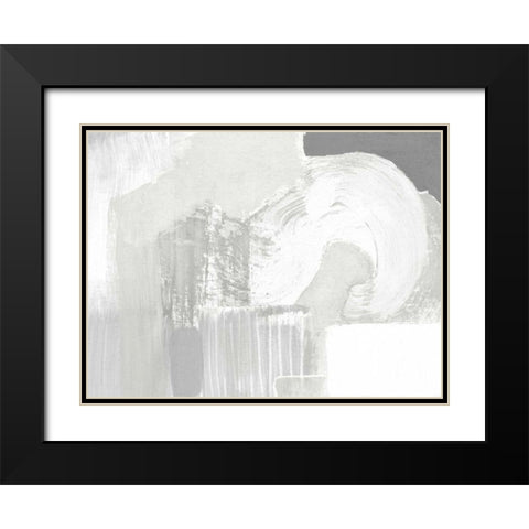 Neutral Curves II Black Modern Wood Framed Art Print with Double Matting by Goldberger, Jennifer