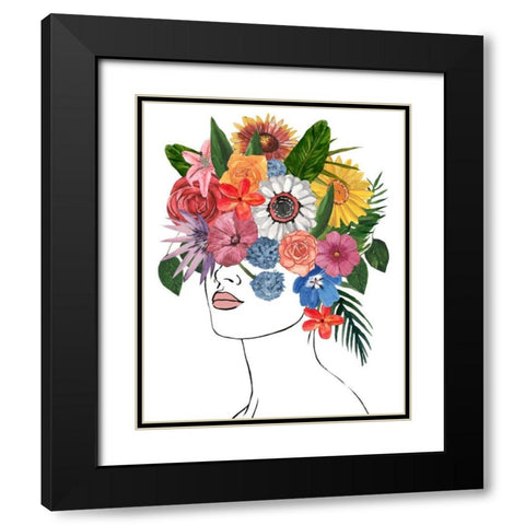 Flower Lady I Black Modern Wood Framed Art Print with Double Matting by Warren, Annie