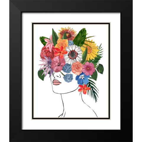 Flower Lady I Black Modern Wood Framed Art Print with Double Matting by Warren, Annie
