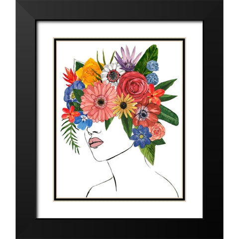 Flower Lady II Black Modern Wood Framed Art Print with Double Matting by Warren, Annie