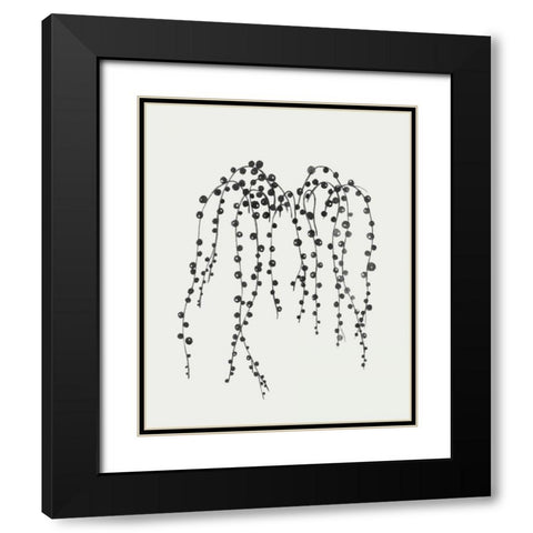 Leaving II Black Modern Wood Framed Art Print with Double Matting by Wang, Melissa