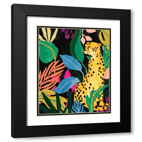 Cheetah Kingdom II Black Modern Wood Framed Art Print with Double Matting by Vess, June Erica