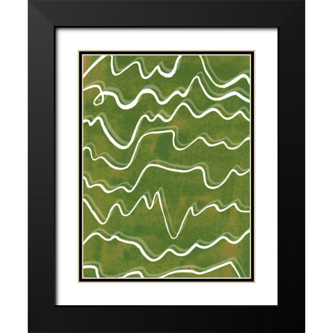 Lemongrass Mountain I Black Modern Wood Framed Art Print with Double Matting by Wang, Melissa