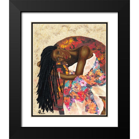 Woman Strong III Black Modern Wood Framed Art Print with Double Matting by Saunders, Alonzo