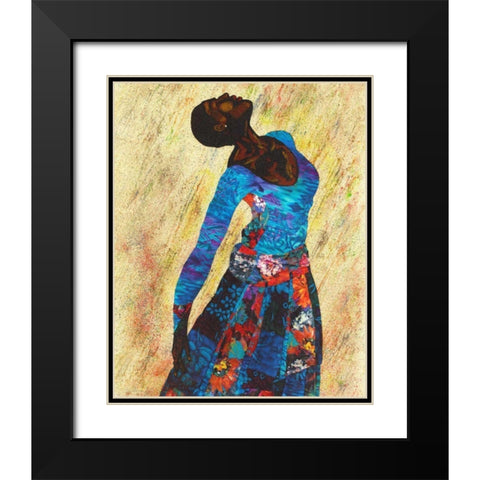 Woman Strong IV Black Modern Wood Framed Art Print with Double Matting by Saunders, Alonzo