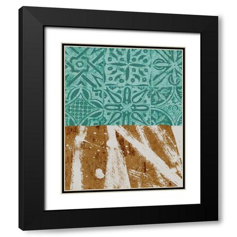 Tribal Pathways I Black Modern Wood Framed Art Print with Double Matting by Saunders, Alonzo