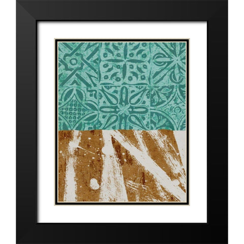 Tribal Pathways I Black Modern Wood Framed Art Print with Double Matting by Saunders, Alonzo