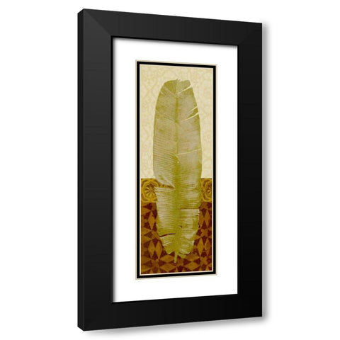 Tropical Frond I Black Modern Wood Framed Art Print with Double Matting by Saunders, Alonzo