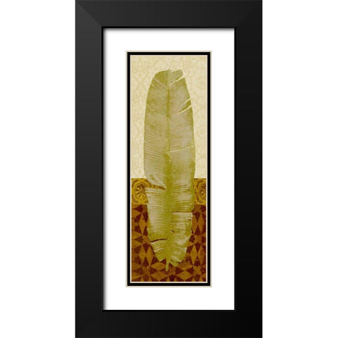Tropical Frond I Black Modern Wood Framed Art Print with Double Matting by Saunders, Alonzo