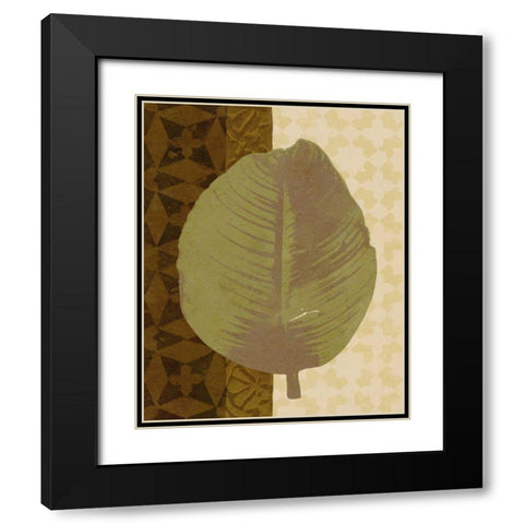 Tropical Leaf II Black Modern Wood Framed Art Print with Double Matting by Saunders, Alonzo