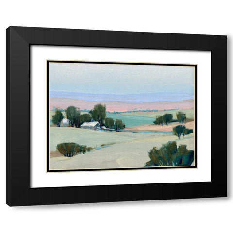 Rural Tranquility I Black Modern Wood Framed Art Print with Double Matting by OToole, Tim