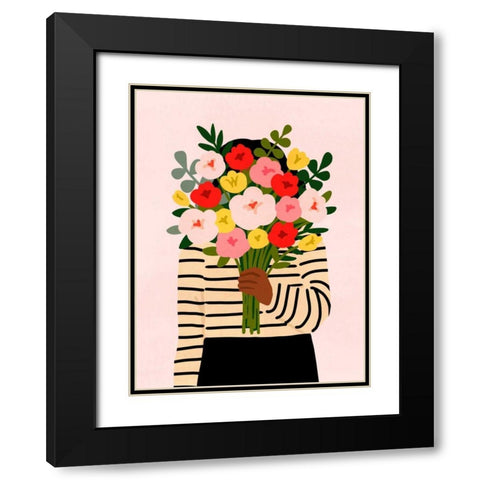 Darling Valentine I Black Modern Wood Framed Art Print with Double Matting by Borges, Victoria
