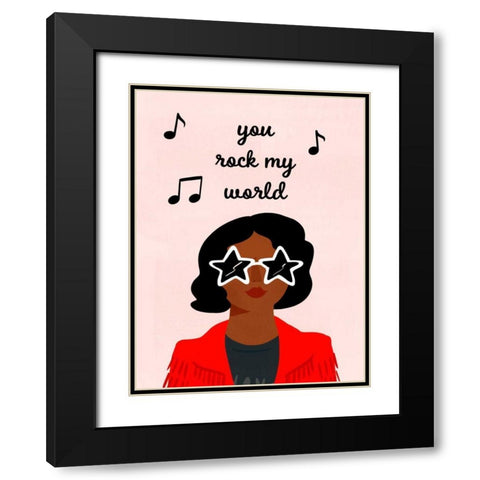 Darling Valentine III Black Modern Wood Framed Art Print with Double Matting by Borges, Victoria