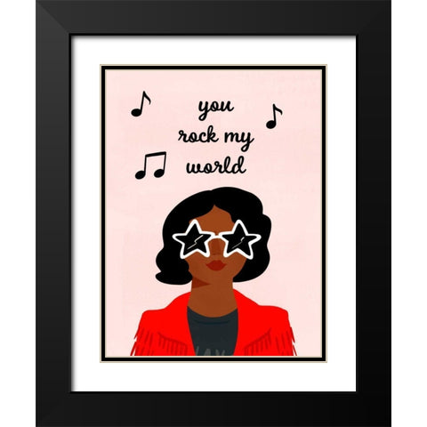 Darling Valentine III Black Modern Wood Framed Art Print with Double Matting by Borges, Victoria