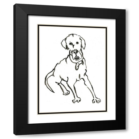 WAG: The Dog I Black Modern Wood Framed Art Print with Double Matting by Binder, Vanessa