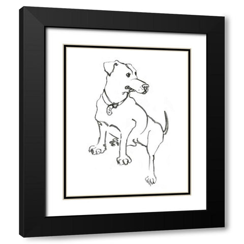 WAG: The Dog IV Black Modern Wood Framed Art Print with Double Matting by Binder, Vanessa