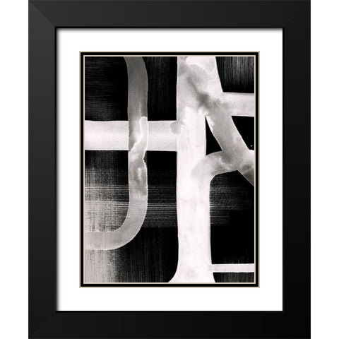 Watercolor Highways III Black Modern Wood Framed Art Print with Double Matting by Popp, Grace