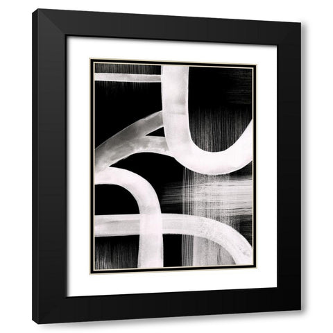 Watercolor Highways IV Black Modern Wood Framed Art Print with Double Matting by Popp, Grace