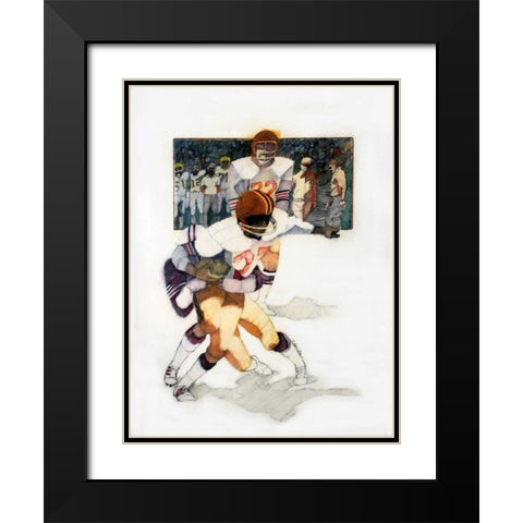 The Tackle Black Modern Wood Framed Art Print with Double Matting by Dean, Bruce