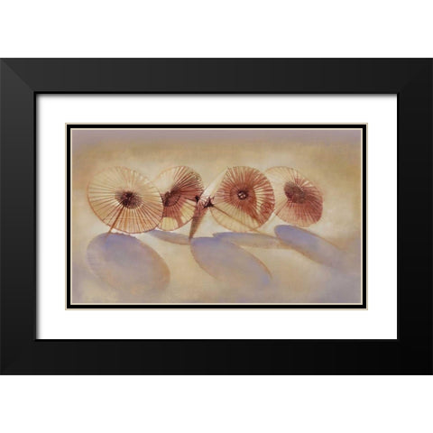 Parisols I Black Modern Wood Framed Art Print with Double Matting by Dean, Bruce