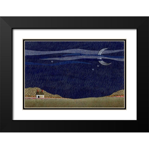 Tiny House IV Black Modern Wood Framed Art Print with Double Matting by Savory, Susan