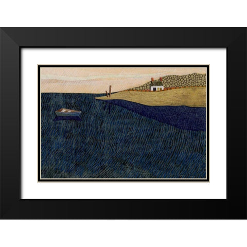 Tiny House V Black Modern Wood Framed Art Print with Double Matting by Savory, Susan