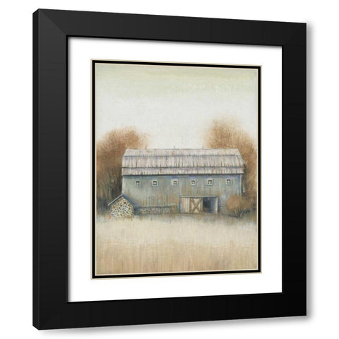 Barn Side II Black Modern Wood Framed Art Print with Double Matting by OToole, Tim