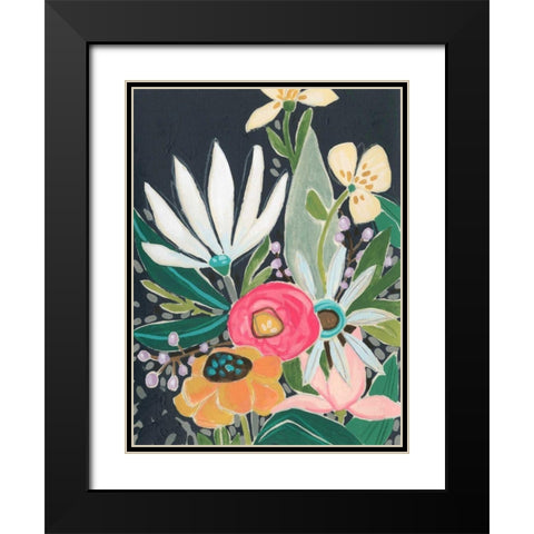 Garden Interlude II Black Modern Wood Framed Art Print with Double Matting by Vess, June Erica