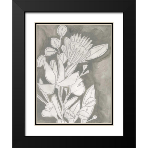 Spectral Blooms II Black Modern Wood Framed Art Print with Double Matting by Vess, June Erica