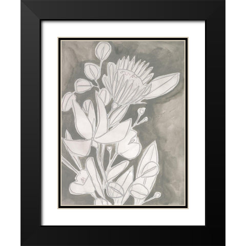 Spectral Blooms II Black Modern Wood Framed Art Print with Double Matting by Vess, June Erica