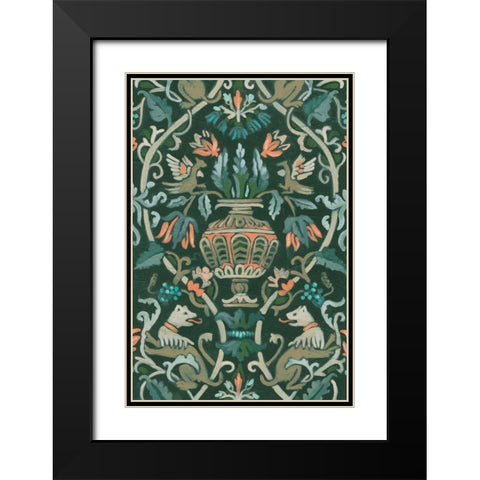 Verdant Tapestry I Black Modern Wood Framed Art Print with Double Matting by Vess, June Erica