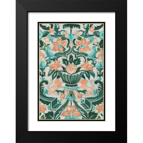 Verdant Tapestry II Black Modern Wood Framed Art Print with Double Matting by Vess, June Erica
