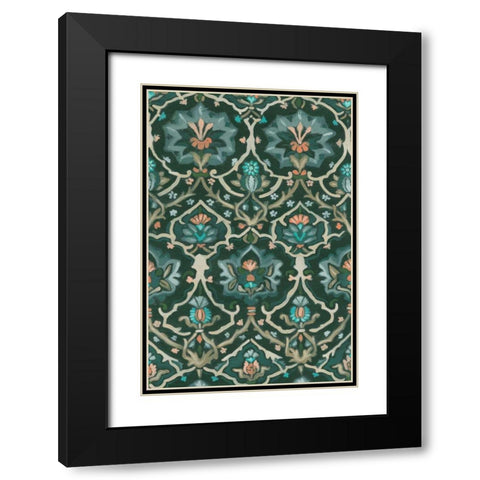 Verdant Tapestry IV Black Modern Wood Framed Art Print with Double Matting by Vess, June Erica