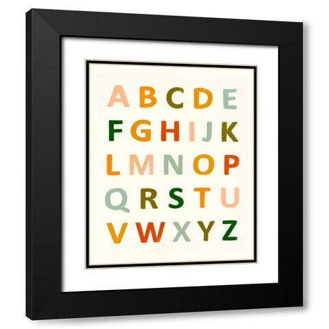 ABC 123 I Black Modern Wood Framed Art Print with Double Matting by Borges, Victoria