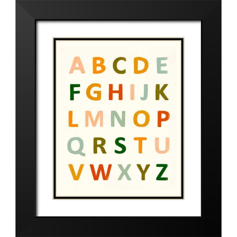 ABC 123 I Black Modern Wood Framed Art Print with Double Matting by Borges, Victoria