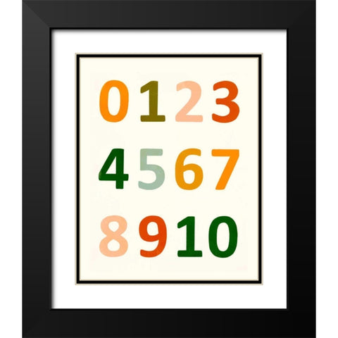 ABC 123 II Black Modern Wood Framed Art Print with Double Matting by Borges, Victoria