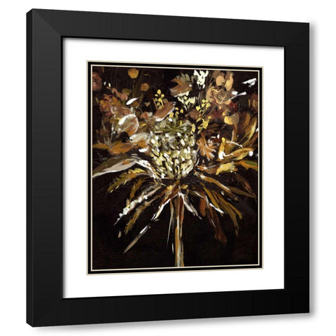 Floral Celebration I Black Modern Wood Framed Art Print with Double Matting by Wang, Melissa