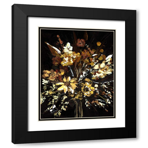 Floral Celebration II Black Modern Wood Framed Art Print with Double Matting by Wang, Melissa