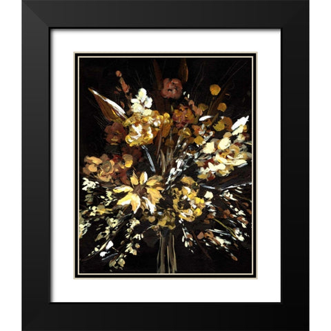 Floral Celebration II Black Modern Wood Framed Art Print with Double Matting by Wang, Melissa