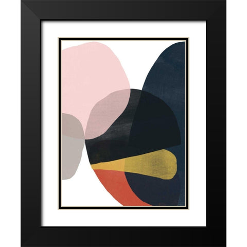 Layer Cycle I Black Modern Wood Framed Art Print with Double Matting by Vess, June Erica