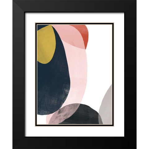Layer Cycle II Black Modern Wood Framed Art Print with Double Matting by Vess, June Erica
