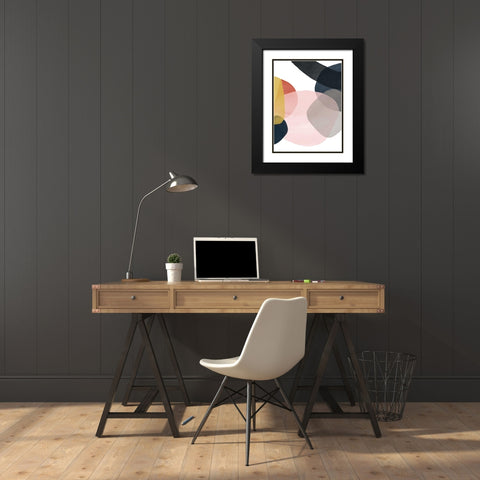 Layer Cycle III Black Modern Wood Framed Art Print with Double Matting by Vess, June Erica