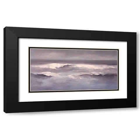 Gentle Seas Black Modern Wood Framed Art Print with Double Matting by Finch, Sheila