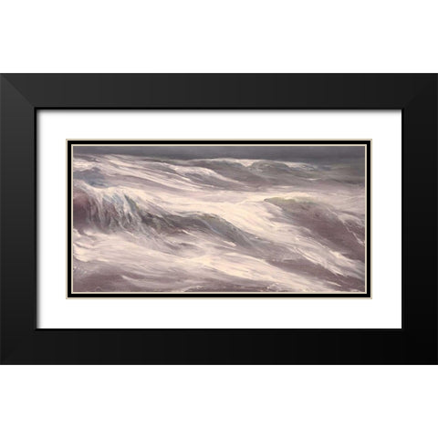 Unsettled Seas Black Modern Wood Framed Art Print with Double Matting by Finch, Sheila