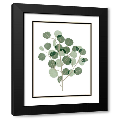 Windy Eucalyptus I Black Modern Wood Framed Art Print with Double Matting by Wang, Melissa